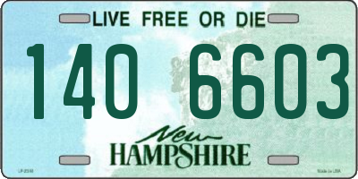NH license plate 1406603