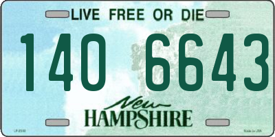 NH license plate 1406643