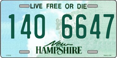 NH license plate 1406647