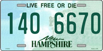 NH license plate 1406670