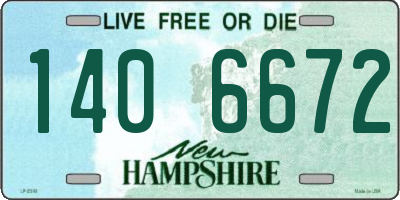 NH license plate 1406672