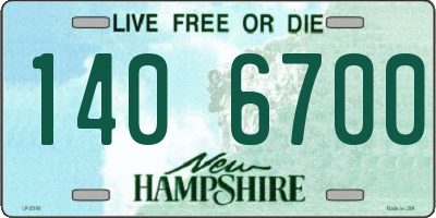 NH license plate 1406700