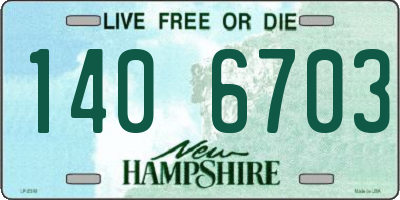 NH license plate 1406703