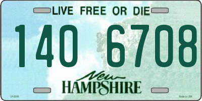NH license plate 1406708