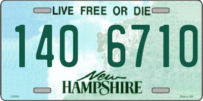 NH license plate 1406710