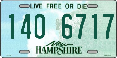 NH license plate 1406717
