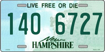 NH license plate 1406727