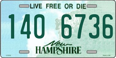 NH license plate 1406736
