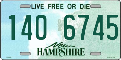 NH license plate 1406745