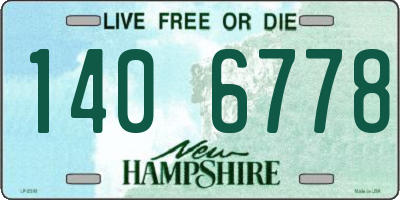NH license plate 1406778