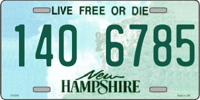 NH license plate 1406785