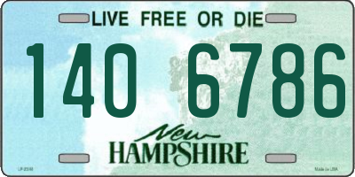NH license plate 1406786
