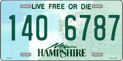 NH license plate 1406787