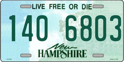 NH license plate 1406803