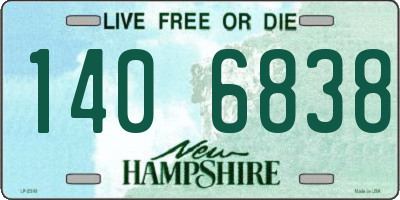 NH license plate 1406838