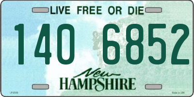 NH license plate 1406852