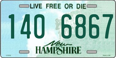 NH license plate 1406867