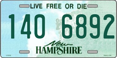NH license plate 1406892