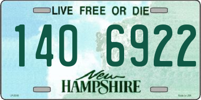 NH license plate 1406922