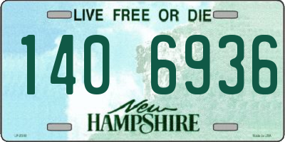 NH license plate 1406936