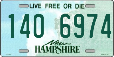 NH license plate 1406974