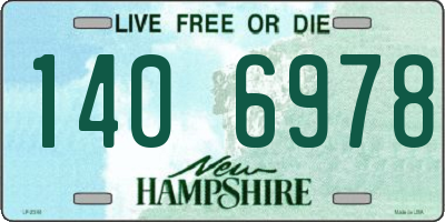 NH license plate 1406978