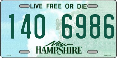 NH license plate 1406986