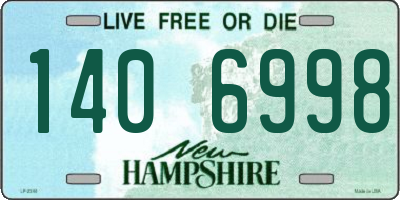 NH license plate 1406998