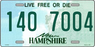 NH license plate 1407004