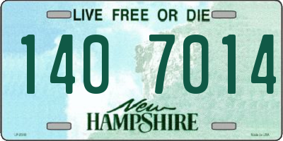 NH license plate 1407014
