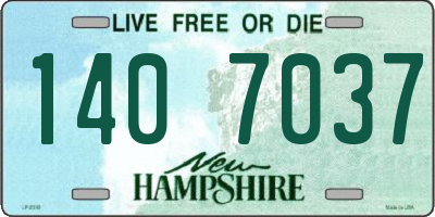 NH license plate 1407037