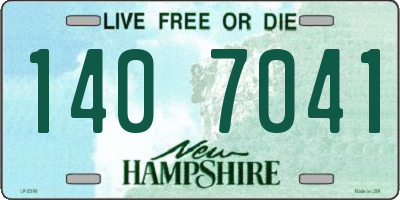 NH license plate 1407041