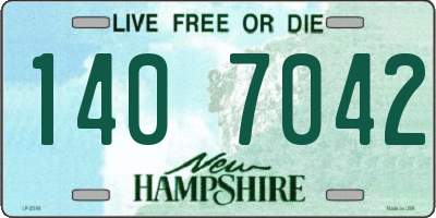 NH license plate 1407042