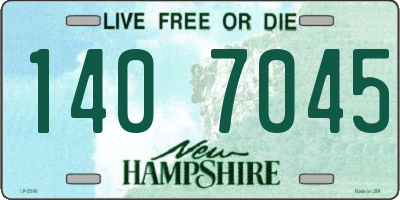 NH license plate 1407045