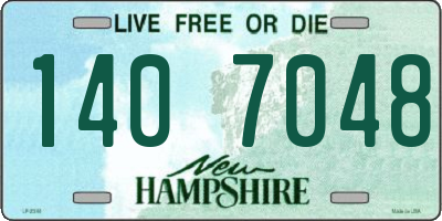 NH license plate 1407048