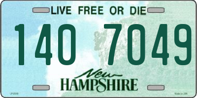NH license plate 1407049