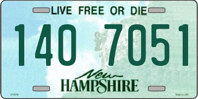 NH license plate 1407051