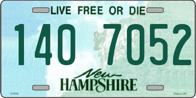 NH license plate 1407052