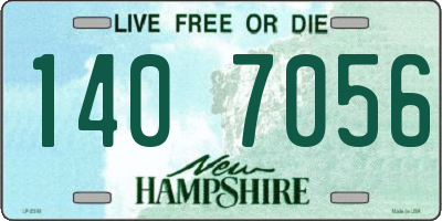 NH license plate 1407056