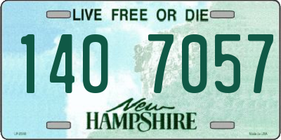 NH license plate 1407057