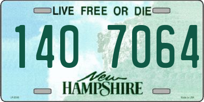 NH license plate 1407064
