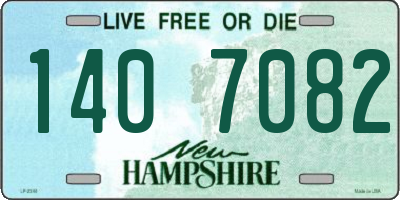 NH license plate 1407082