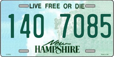 NH license plate 1407085