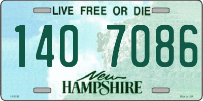 NH license plate 1407086