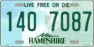 NH license plate 1407087