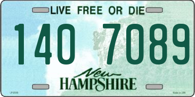 NH license plate 1407089