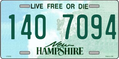 NH license plate 1407094