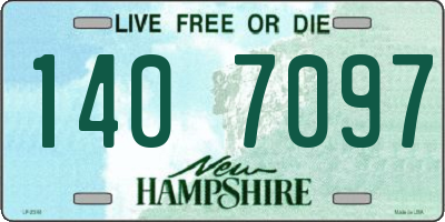 NH license plate 1407097