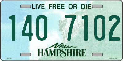 NH license plate 1407102
