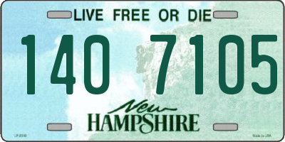 NH license plate 1407105